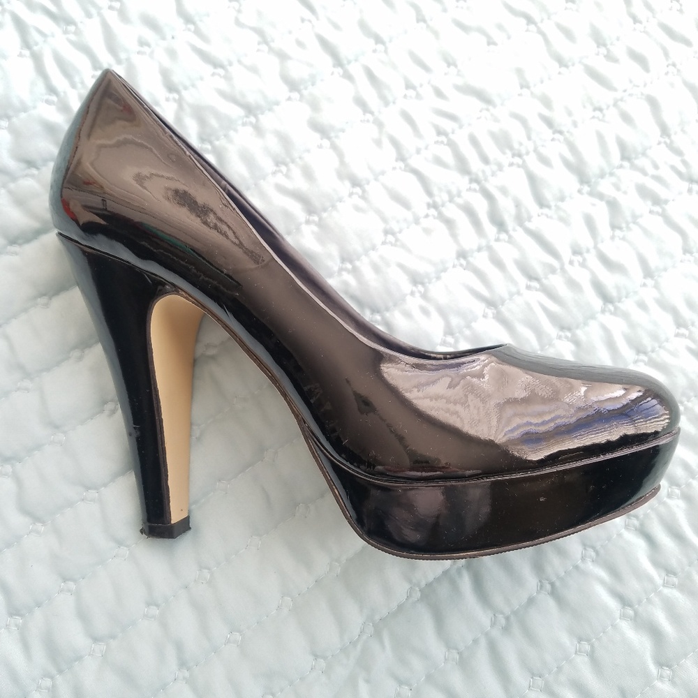 Madden Girl Black Patent Pumps, sz 7